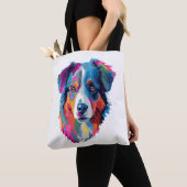 Australischer Schäferhund Dog Colorful 3 Tasche (Von Nahem)