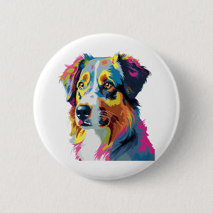 Australischer Schäferhund Dog Colorful 5 Button