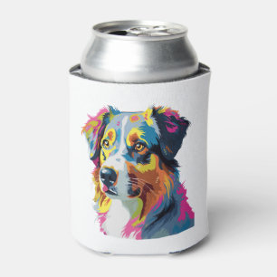 Australischer Schäferhund Dog Colorful 5 Dosenkühler