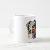 Australischer Schäferhund Dog Colorful 5 Kaffeetasse (Vorderseite Links)