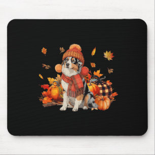 Australischer Schäferhund Dog Fall Scarf Leopard P Mousepad