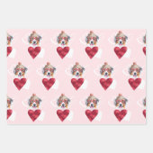 Australischer Schäferhund Dog Lover Valentines Ges Geschenkpapier Set (Vorderseite 2)