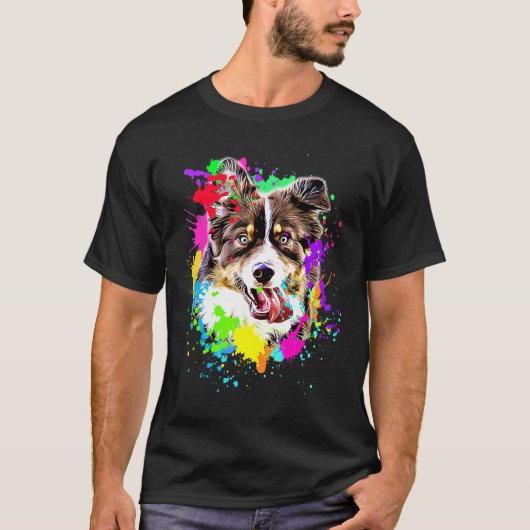 Australischer Schäferhund Dog Motif Dog Eigentümer T-Shirt (Vorderseite)