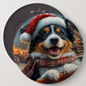 Australischer Schäferhund Dog Roller Untersetzer W Button (Vorne & Hinten)