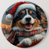 Australischer Schäferhund Dog Roller Untersetzer W Button (Vorderseite)