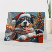 Australischer Schäferhund Dog Roller Untersetzer W Karte (Vorderseite)