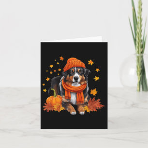 Australischer Schäferhund Erntedank Pumpkin Dog Fa Karte
