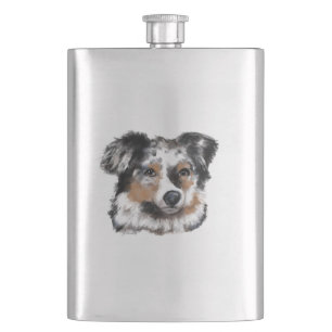Australischer Schäferhund Flachmann