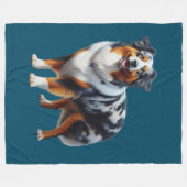 Australischer Schäferhund Fleecedecke (Vorderseite (Horizontal))
