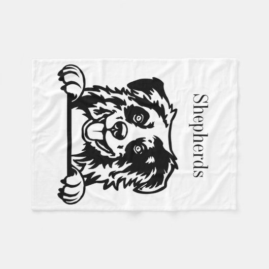 Australischer Schäferhund Fleecedecke (Vorderseite (Horizontal))