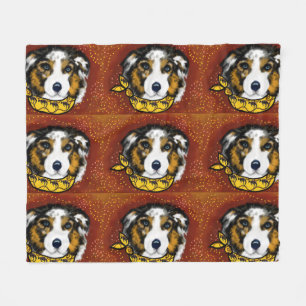 AUSTRALISCHER SCHÄFERHUND FLEECEDECKE