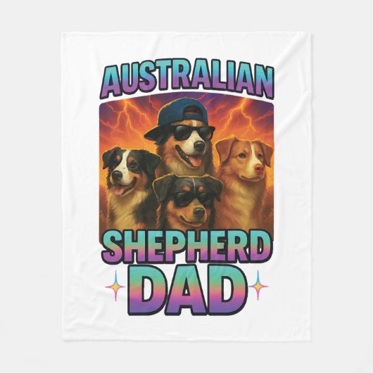 Australischer Schäferhund Fleecedecke (Vorderseite)