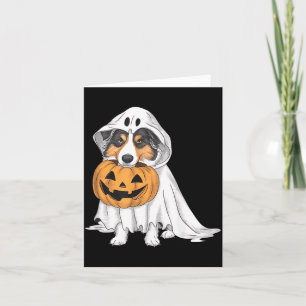 Australischer Schäferhund Geist Hund Halloween Karte