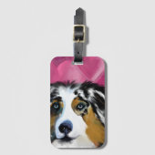 AUSTRALISCHER SCHÄFERHUND GEPÄCKANHÄNGER (Vorderseite Vertikal)