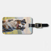 Australischer Schäferhund-Gepäckanhänger Gepäckanhänger (Vorderseite horizontal)