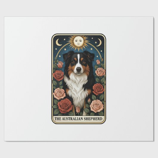 Australischer Schäferhund Geschenkpapier (Flach)