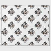 Australischer Schäferhund Geschenkpapier (Flach)