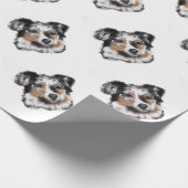 Australischer Schäferhund Geschenkpapier (Ecke)