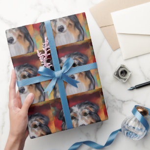 AUSTRALISCHER SCHÄFERHUND GESCHENKPAPIER