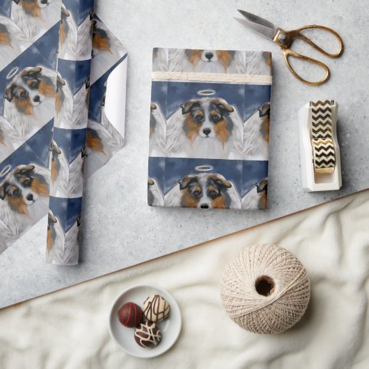 Australischer Schäferhund Geschenkpapier (Kunsthandwerk)