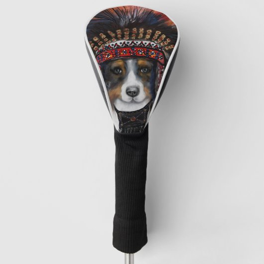 AUSTRALISCHER SCHÄFERHUND GOLF HEADCOVER (Vorderseite)