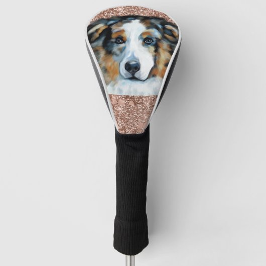 AUSTRALISCHER SCHÄFERHUND GOLF HEADCOVER (Vorderseite)