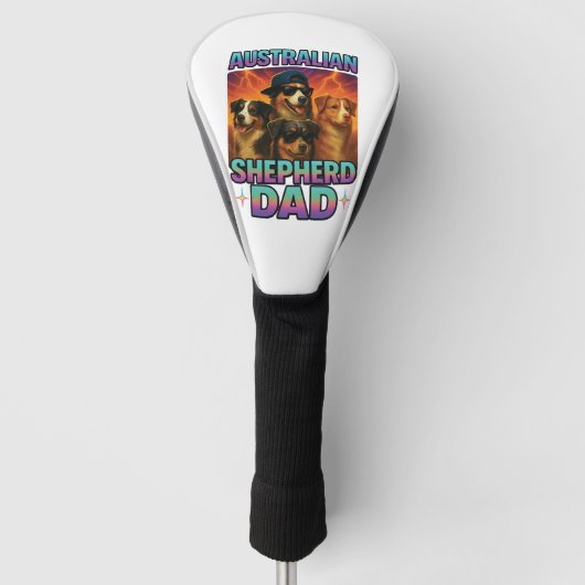 Australischer Schäferhund Golf Headcover (Vorderseite)