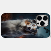 Australischer Schäferhund Halloween Beängstigend Case-Mate iPhone Hülle (Rückseite (Horizontal))