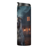 Australischer Schäferhund Halloween Beängstigend Thermosbecher (Nach rechts gedreht)