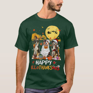Australischer Schäferhund Happy Hallothanksmas Hal T-Shirt