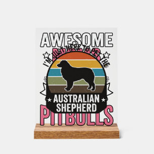 Australischer Schäferhund Haustierliebhaber Vintag Acrylschild