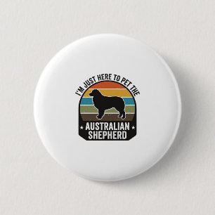 Australischer Schäferhund Haustierliebhaber Vintag Button