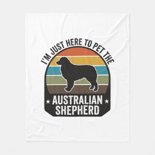 Australischer Schäferhund Haustierliebhaber Vintag Fleecedecke