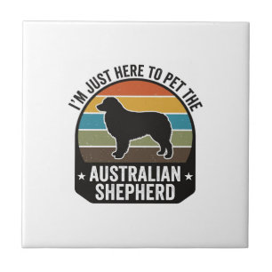 Australischer Schäferhund Haustierliebhaber Vintag Fliese
