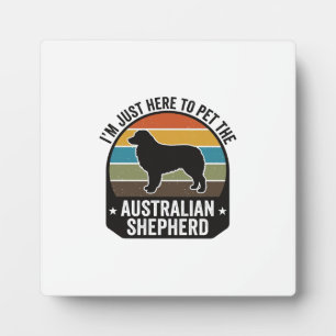Australischer Schäferhund Haustierliebhaber Vintag Fotoplatte