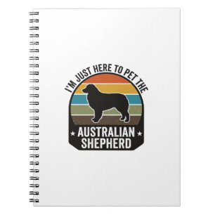 Australischer Schäferhund Haustierliebhaber Vintag Notizblock