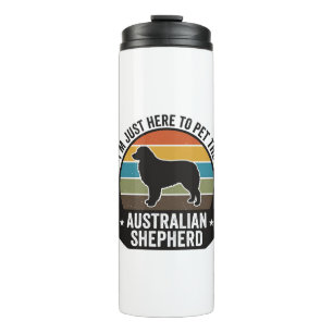 Australischer Schäferhund Haustierliebhaber Vintag Thermosbecher