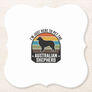 Australischer Schäferhund Haustierliebhaber Vintag Untersetzer