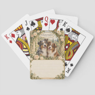 Australischer Schäferhund Hochzeitsgästebuch Karte Spielkarten