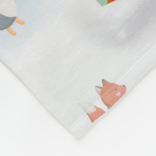 Australischer Schäferhund Hund im Schnee Weihnacht Fleecedecke (Ecke)