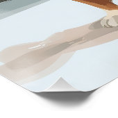 Australischer Schäferhund Hund im Schnee Weihnacht Poster (Ecke)