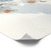 Australischer Schäferhund Hund in Sledge Chriistma Poster (Ecke)