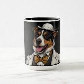 Australischer Schäferhund im Anzug Tasse (Zentrum)