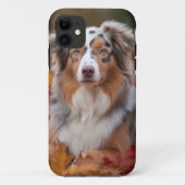 Australischer Schäferhund im Herbstfall Inspiriert Case-Mate iPhone Hülle (Rückseite)