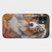 Australischer Schäferhund im Herbstfall Inspiriert Case-Mate iPhone Hülle (Rückseite (Horizontal))