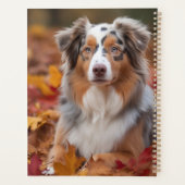Australischer Schäferhund im Herbstfall Inspiriert Planer (Rückseite)