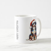 Australischer Schäferhund im Weihnachtslicht einge Kaffeetasse (VorderseiteRechts)