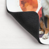 Australischer Schäferhund in einem Pawprint Mousepad (Ecke)