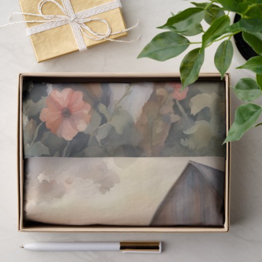 Australischer Schäferhund in einem rustikalen Ambi Seidenpapier (Geschenk)