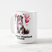 Australischer Schäferhund in Liebe Kaffeetasse (Vorderseite Links)